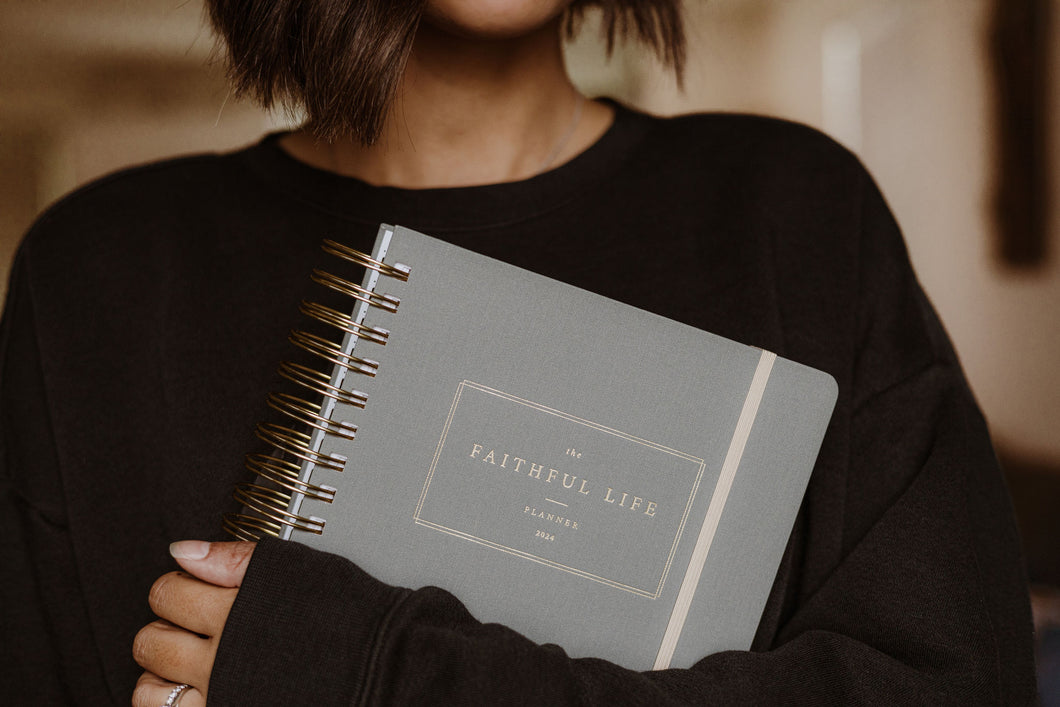 2024 Faithful Life Planner Smokey Grey