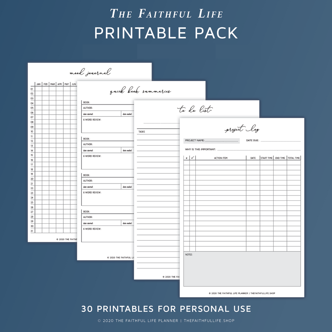 Faithful Life Printable Pack