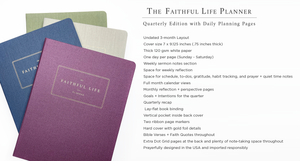 Faithful Life Planner (Undated) ⎪ Quarterly Edition